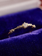 14K Solid Gold Stella Spark Diamond Band - CAMELLIA 3.5